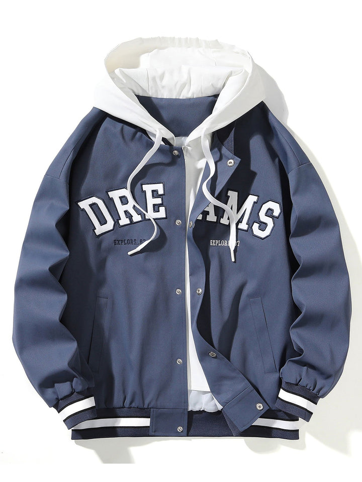 2 In 1 Hooded Baseball Jacket