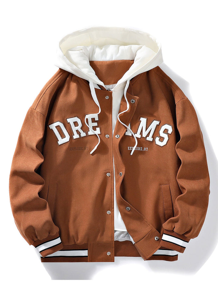 2 In 1 Hooded Baseball Jacket